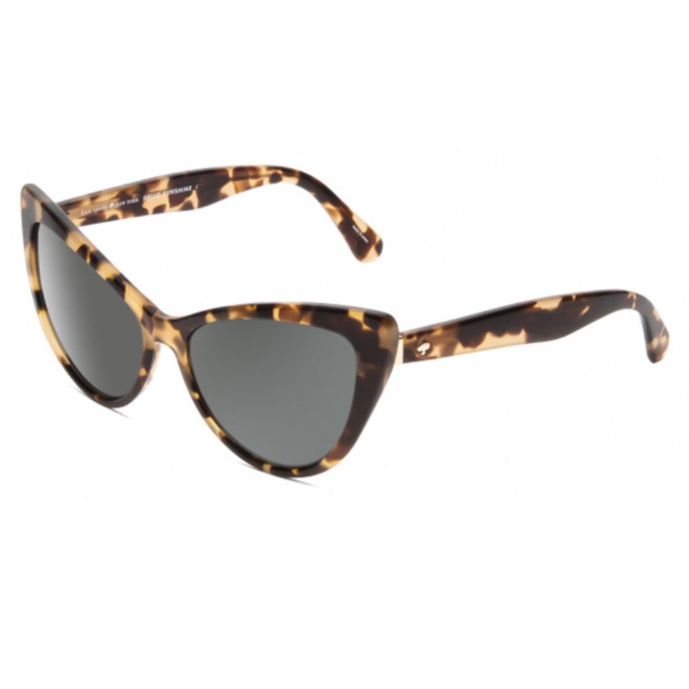 Kate Spade KARINA Women Cat Eye Sunglass Beige Tortoise Havana Crystal/Grey 56mm